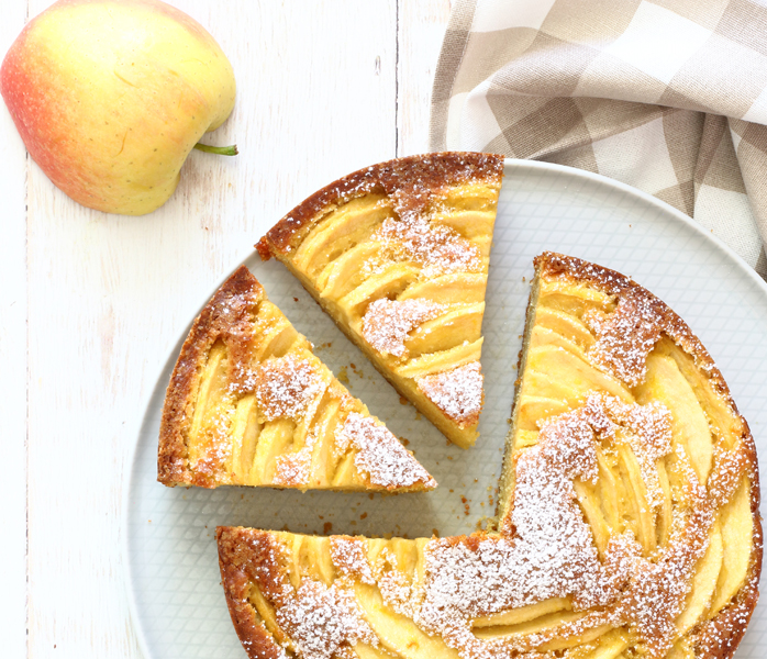 Torta di mele con farina di lupini, ricetta senza burro ...